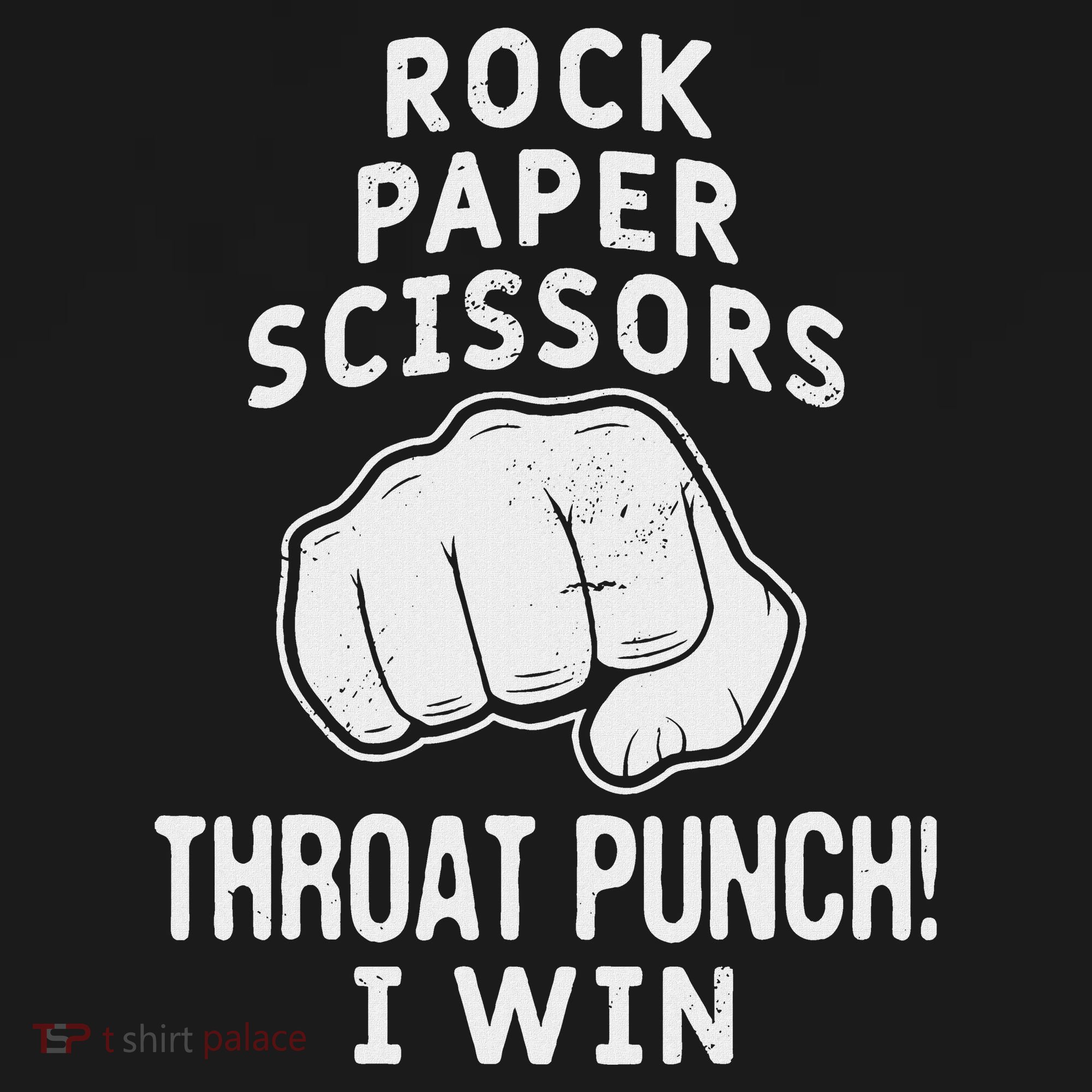 Funny Rock Paper Scissors Throat Punch I Win Apron