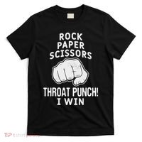 Funny Rock Paper Scissors Throat Punch I Win T-Shirt thumb 0