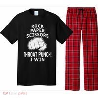 Funny Rock Paper Scissors Throat Punch I Win Pajama Set thumb 0