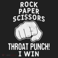 Funny Rock Paper Scissors Throat Punch I Win Tumbler thumb 3