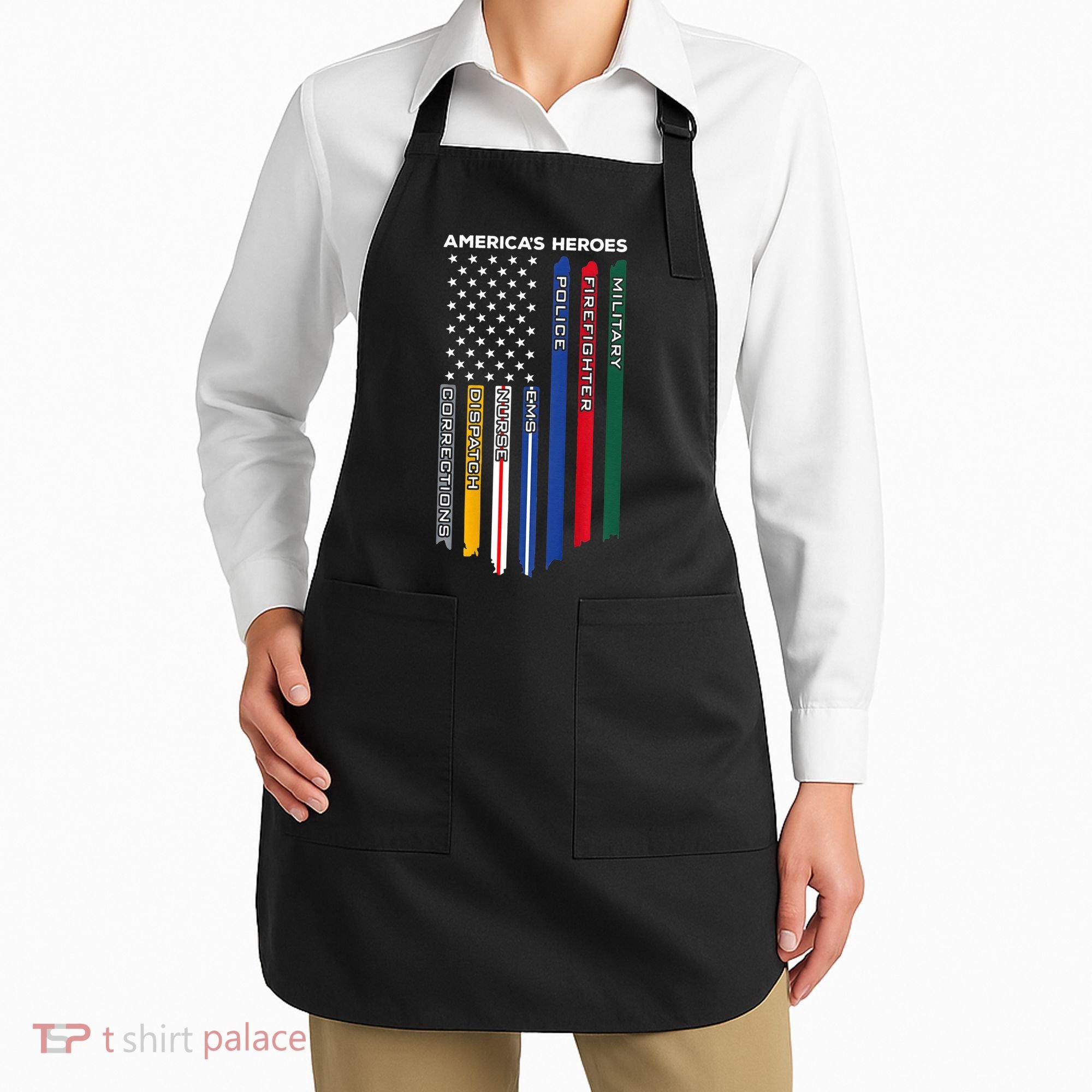 First Responders Police Military Firefighter Nurse BACK Apron
