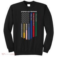 First Responders Police Military Firefighter Nurse BACK Sweatshirt thumb 0