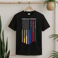 First Responders Police Military Firefighter Nurse BACK T-Shirt thumb 2