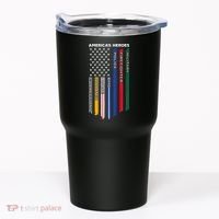 First Responders Police Military Firefighter Nurse BACK Tumbler thumb 0