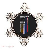 First Responders Police Military Firefighter Nurse BACK Ornament thumb 0