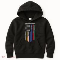 First Responders Police Military Firefighter Nurse BACK Kids Hoodie thumb 0