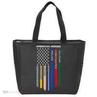 First Responders Police Military Firefighter Nurse BACK Tote Bag thumb 0