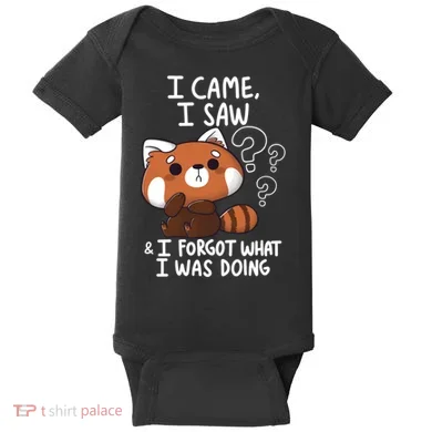 Forgetful Red Panda Baby Bodysuit