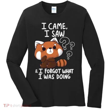 Forgetful Red Panda Women's Long Sleeve Shirt