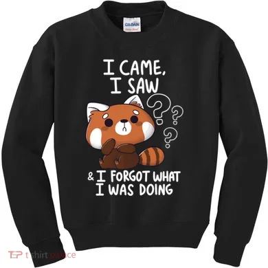 Forgetful Red Panda Kids Sweatshirt
