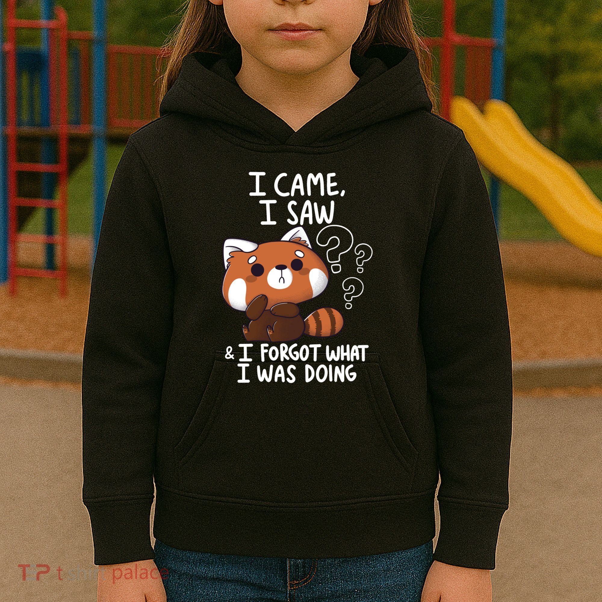 Forgetful Red Panda Kids Hoodie