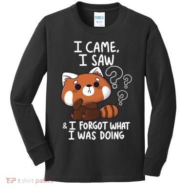Forgetful Red Panda Kids Long Sleeve Shirt