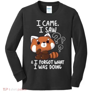 Forgetful Red Panda Kids Long Sleeve Shirt