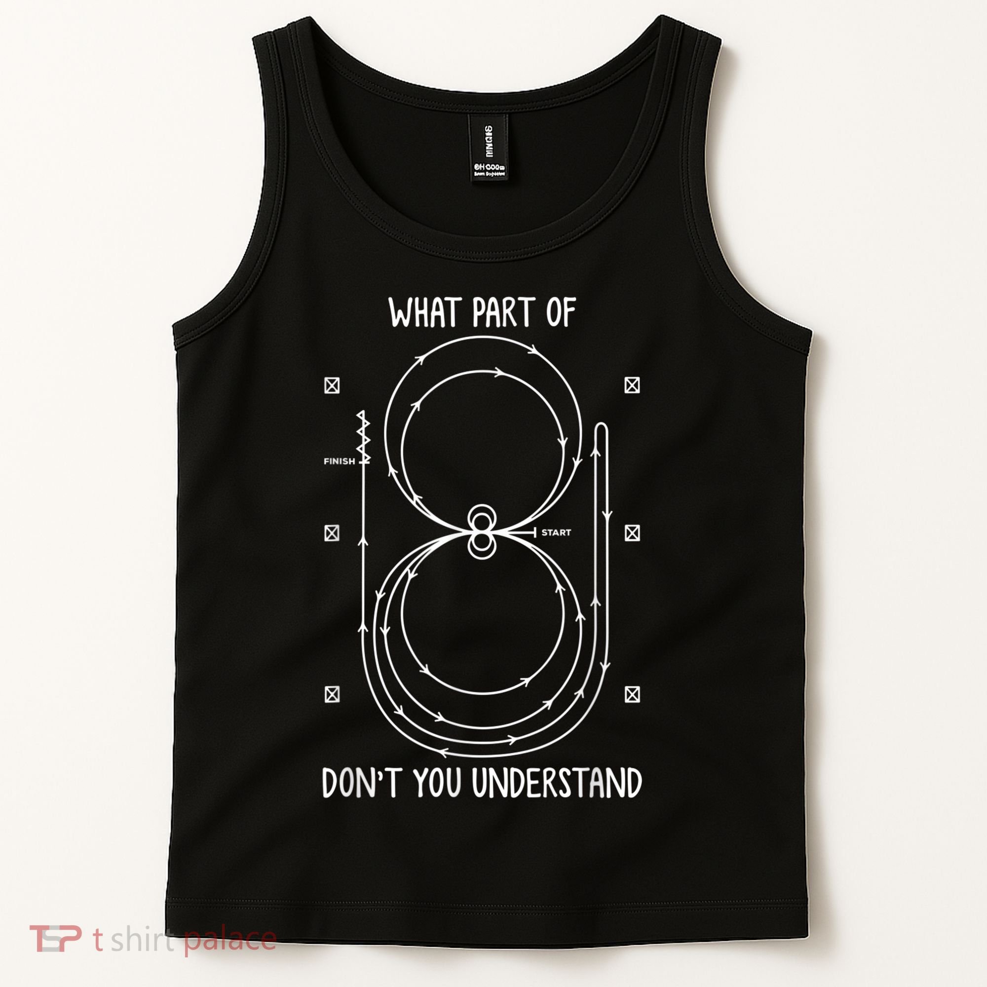Funny Reining Pattern Western Horse Riding Equestrian Tank Top