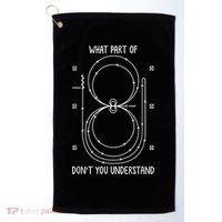 Funny Reining Pattern Western Horse Riding Equestrian Golf Towel thumb 0