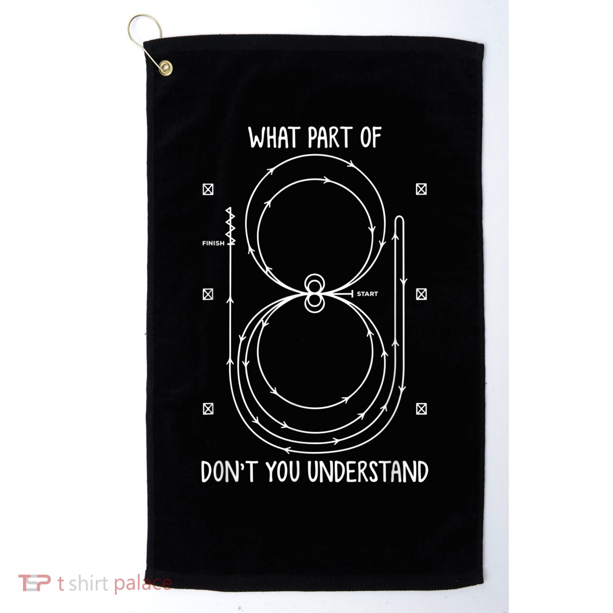 Funny Reining Pattern Western Horse Riding Equestrian Golf Towel