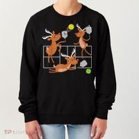 Funny Reindeer Playing Pickleball Christmas Sports Player Gift Women's Sweatshirt thumb 0