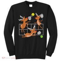 Funny Reindeer Playing Pickleball Christmas Sports Player Gift Sweatshirt thumb 0