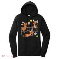 Funny Reindeer Playing Pickleball Christmas Sports Player Gift Women's Hoodie thumb 0
