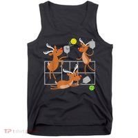 Funny Reindeer Playing Pickleball Christmas Sports Player Gift Tank Top thumb 0
