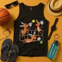 Funny Reindeer Playing Pickleball Christmas Sports Player Gift Tank Top thumb 4