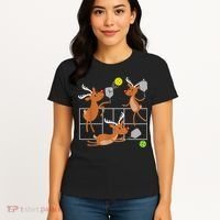 Funny Reindeer Playing Pickleball Christmas Sports Player Gift Women's T-Shirt thumb 4