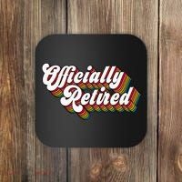 Funny Retro Retired Retirement Gift Coaster thumb 0