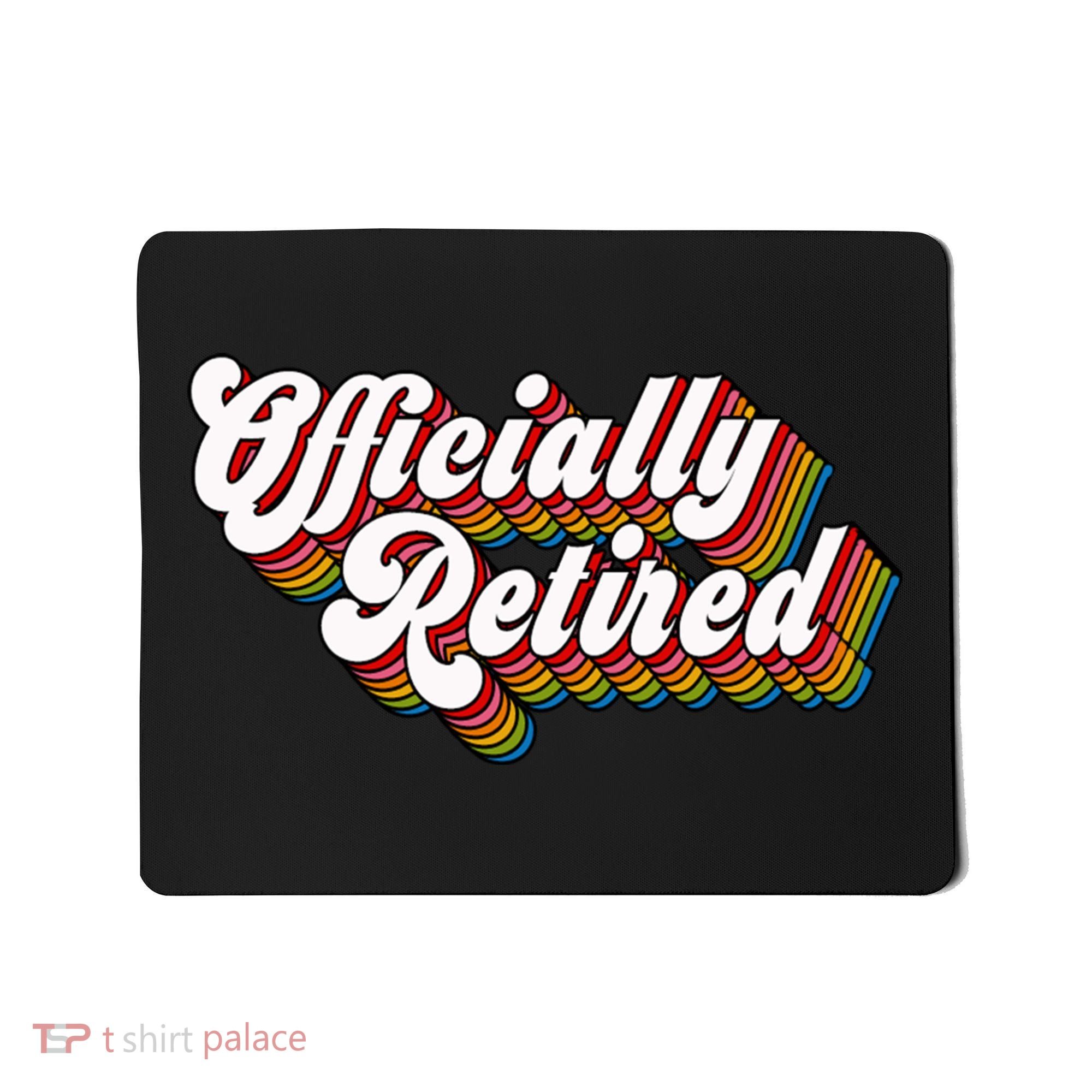 Funny Retro Retired Retirement Gift Mousepad