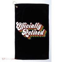 Funny Retro Retired Retirement Gift Golf Towel thumb 0