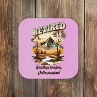 Funny Retired Retirement Gift Goodbye Tension Coaster thumb 0