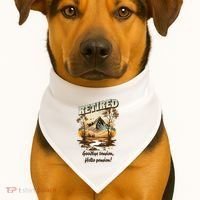 Funny Retired Retirement Gift Goodbye Tension USA-Made Doggie Bandana thumb 1