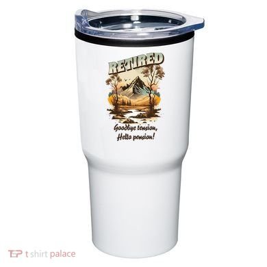 Funny Retired Retirement Gift Goodbye Tension Tumbler