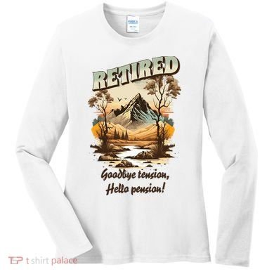 Funny Retired Retirement Gift Goodbye Tension Women's Long Sleeve Shirt