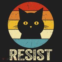 Funny Resist Retro Cat Resist Women's Sweatshirt thumb 2