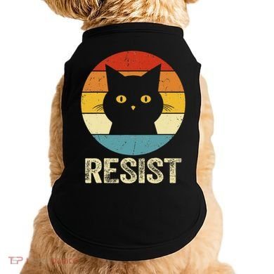 Funny Resist Retro Cat Resist Doggie Tank