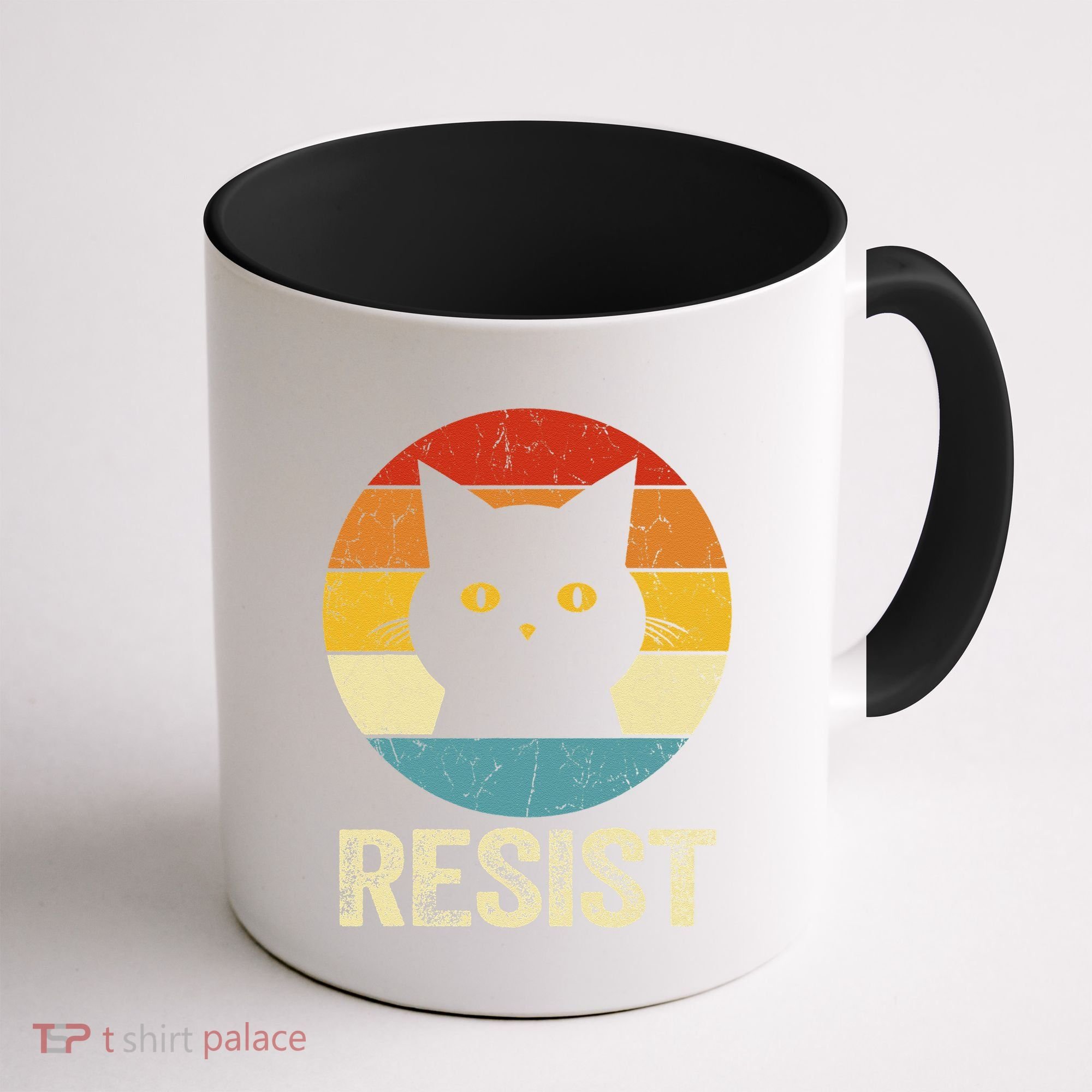 Funny Resist Retro Cat Resist Coffee Mug