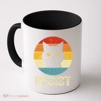 Funny Resist Retro Cat Resist Coffee Mug thumb 0
