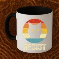 Funny Resist Retro Cat Resist Coffee Mug thumb 2