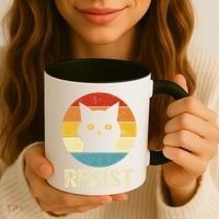Funny Resist Retro Cat Resist Coffee Mug thumb 3