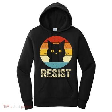 Funny Resist Retro Cat Resist Women's Hoodie