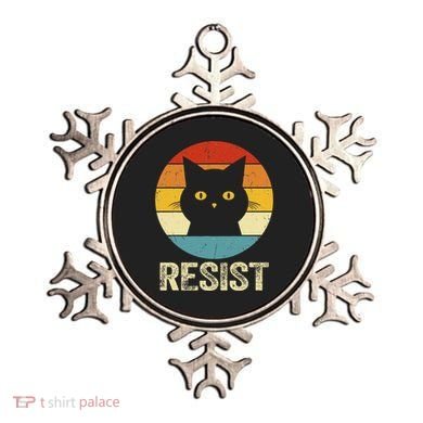 Funny Resist Retro Cat Resist Ornament
