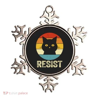 Funny Resist Retro Cat Resist Ornament