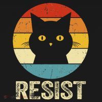 Funny Resist Retro Cat Resist Women's Tank Top thumb 5
