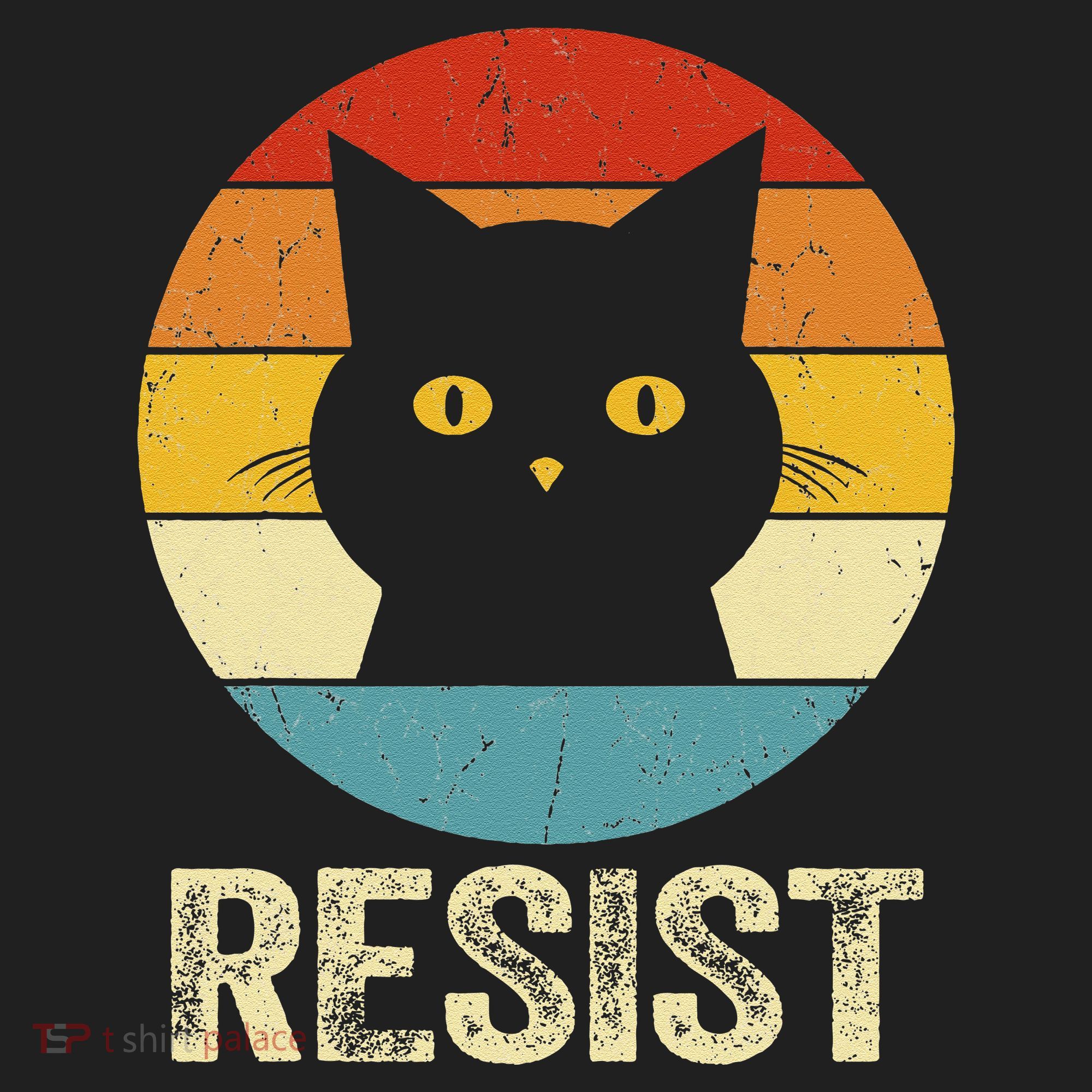 Funny Resist Retro Cat Resist Hat