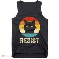 Funny Resist Retro Cat Resist Tank Top thumb 0