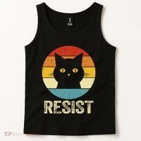 Funny Resist Retro Cat Resist Tank Top thumb 2