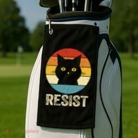 Funny Resist Retro Cat Resist Golf Towel thumb 2