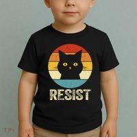 Funny Resist Retro Cat Resist Toddler T-Shirt thumb 2