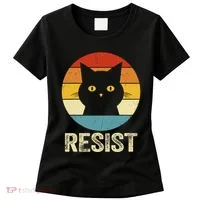 Funny Resist Retro Cat Resist Women's T-Shirt thumb 0