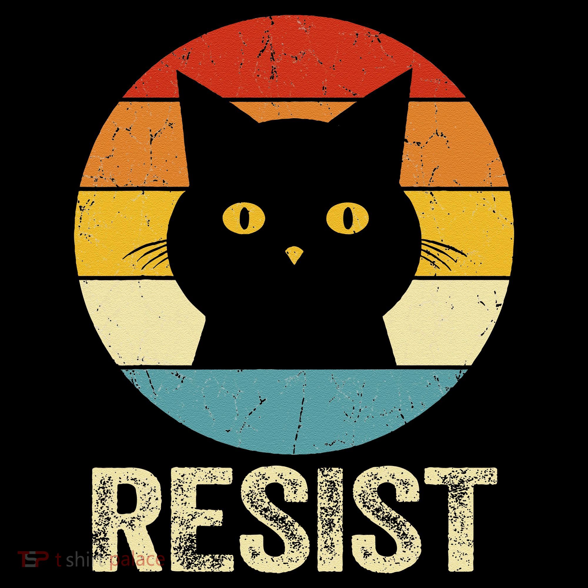 Funny Resist Retro Cat Resist Women's T-Shirt